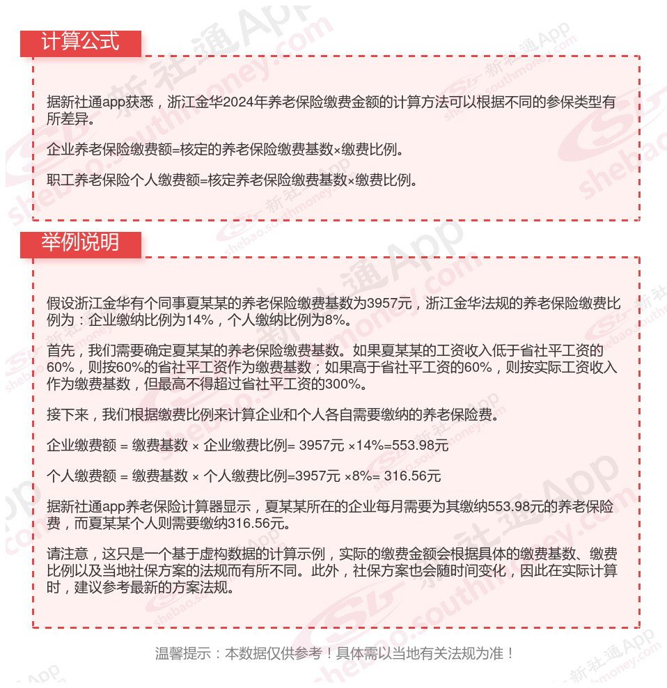 浙江金华养老保险个人缴费标准2023-2024（缴费基数 缴费比例）一看就懂！