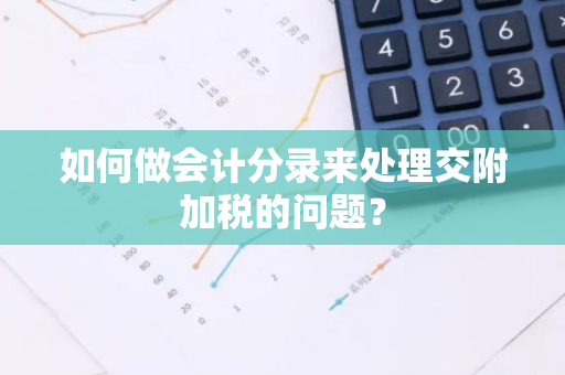 如何做会计分录来处理交附加税的问题？