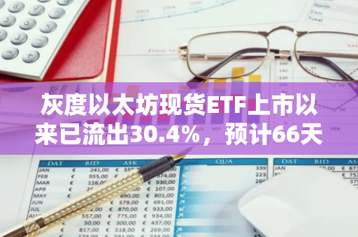 灰度以太坊现货ETF上市以来已流出30.4%，预计66天将流出50%