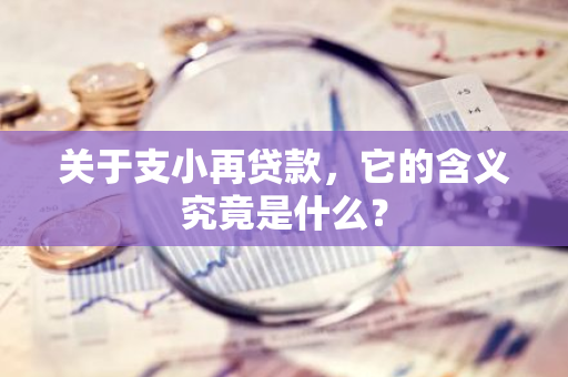 关于支小再贷款，它的含义究竟是什么？