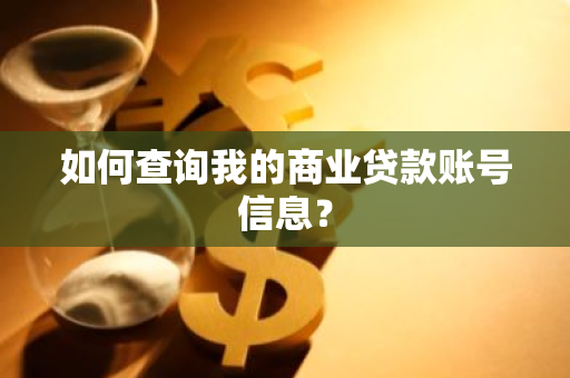 如何查询我的商业贷款账号信息？