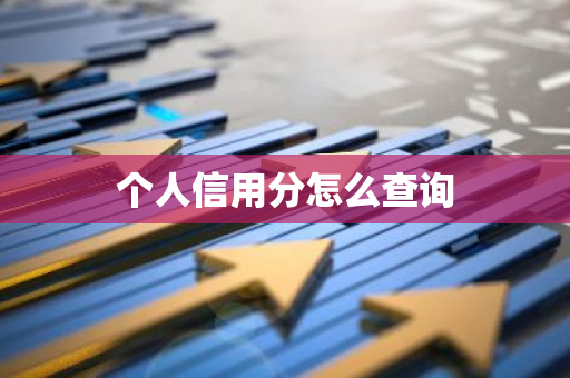 个人信用分怎么查询