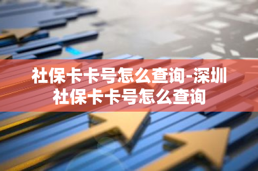 社保卡卡号怎么查询-深圳社保卡卡号怎么查询