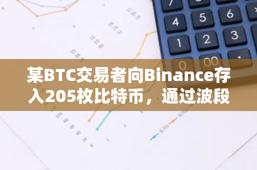 某BTC交易者向Binance存入205枚比特币，通过波段交易成功赚取236万美元