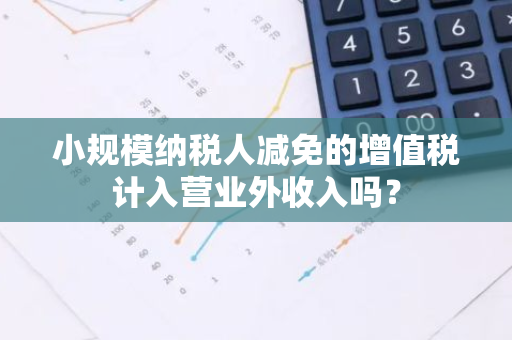 小规模纳税人减免的增值税计入营业外收入吗？