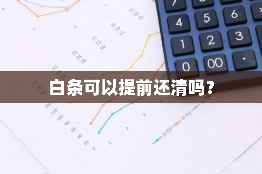 白条可以提前还清吗？