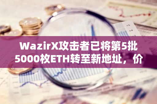 WazirX攻击者已将第5批5000枚ETH转至新地址，价值约1180万美元