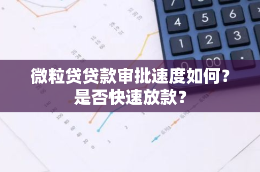 微粒贷贷款审批速度如何？是否快速放款？