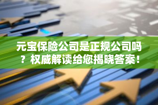 元宝保险公司是正规公司吗？权威解读给您揭晓答案！