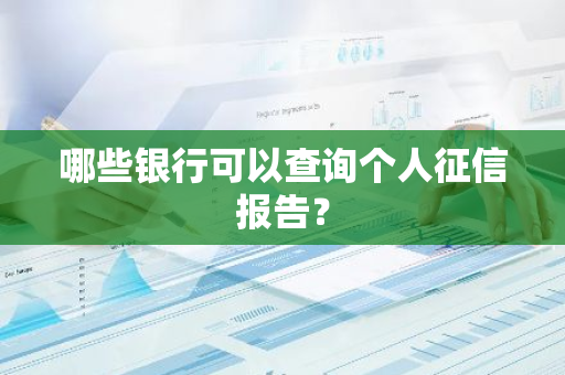 哪些银行可以查询个人征信报告？