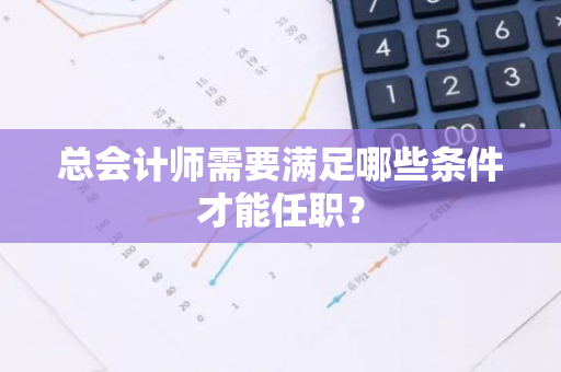 总会计师需要满足哪些条件才能任职？