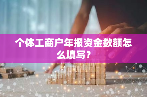 个体工商户年报资金数额怎么填写？