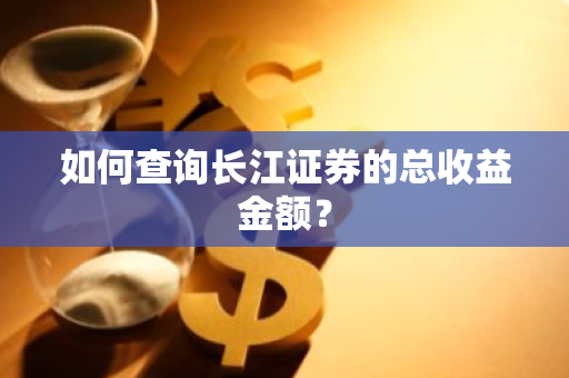 如何查询长江证券的总收益金额？