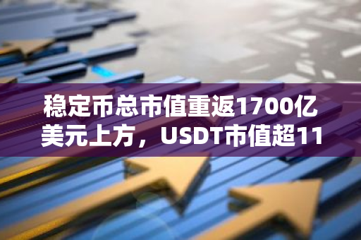 稳定币总市值重返1700亿美元上方，USDT市值超1186亿美元