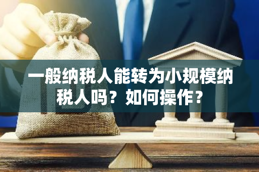 一般纳税人能转为小规模纳税人吗？如何操作？