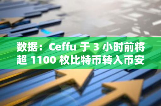 数据：Ceffu 于 3 小时前将超 1100 枚比特币转入币安，获利近 400 万美元