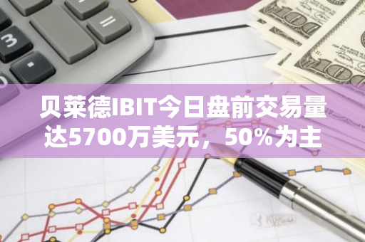 贝莱德IBIT今日盘前交易量达5700万美元，50%为主动买单