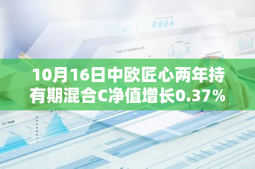 10月16日中欧匠心两年持有期混合C净值增长0.37%，近1个月累计上涨12.79%