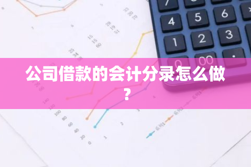 公司借款的会计分录怎么做？