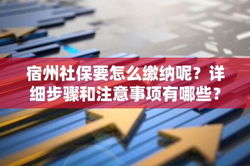 宿州社保要怎么缴纳呢？详细步骤和注意事项有哪些？