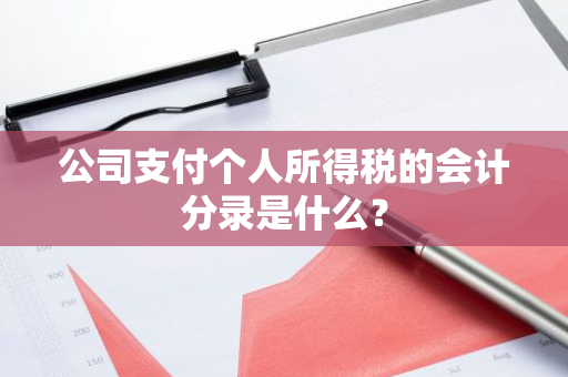 公司支付个人所得税的会计分录是什么？