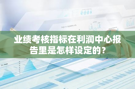 业绩考核指标在利润中心报告里是怎样设定的？