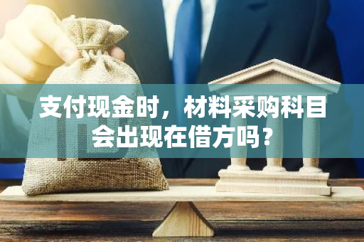 支付现金时，材料采购科目会出现在借方吗？