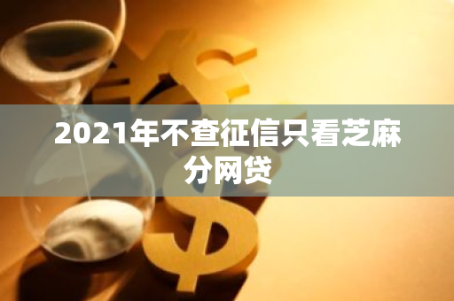 2021年不查征信只看芝麻分网贷