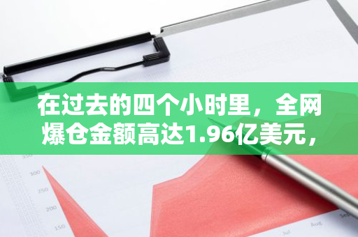 在过去的四个小时里，全网爆仓金额高达1.96亿美元，主要原因是多单的集中爆发