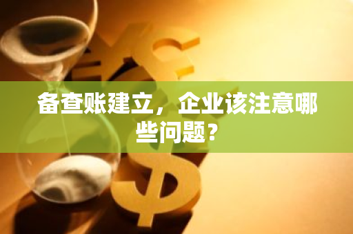 备查账建立，企业该注意哪些问题？