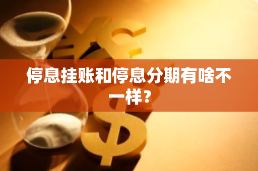 停息挂账和停息分期有啥不一样？