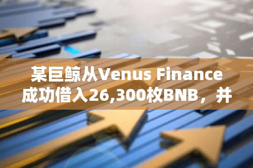 某巨鲸从Venus Finance成功借入26,300枚BNB，并将其安全存入币安平台