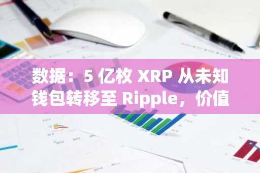 数据：5 亿枚 XRP 从未知钱包转移至 Ripple，价值逾 3.14 亿美元