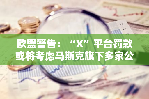 欧盟警告：“X”平台罚款或将考虑马斯克旗下多家公司收入