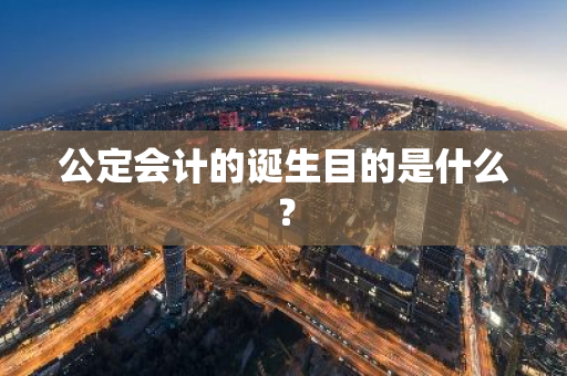 公定会计的诞生目的是什么？