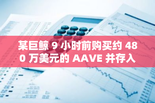 某巨鲸 9 小时前购买约 480 万美元的 AAVE 并存入 Aave 循环借贷