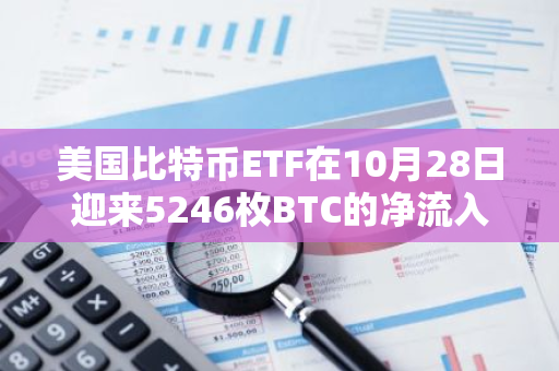 美国比特币ETF在10月28日迎来5246枚BTC的净流入，而以太坊则出现387枚ETH的净流出