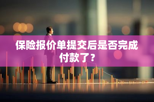 保险报价单提交后是否完成付款了？