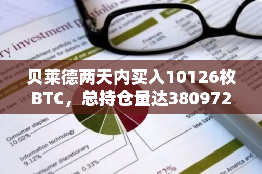 贝莱德两天内买入10126枚BTC，总持仓量达380972枚