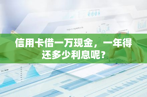 信用卡借一万现金，一年得还多少利息呢？