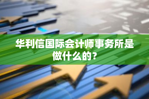 华利信国际会计师事务所是做什么的？