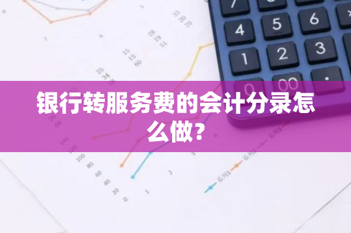 银行转服务费的会计分录怎么做？