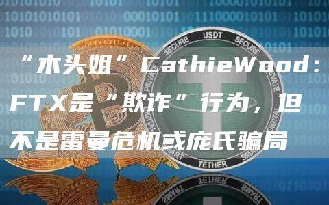 “木头姐”CathieWood：FT是“欺诈”行为，但不是雷曼危机或庞氏骗局