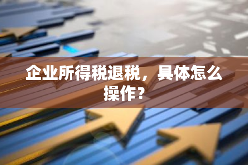 企业所得税退税，具体怎么操作？