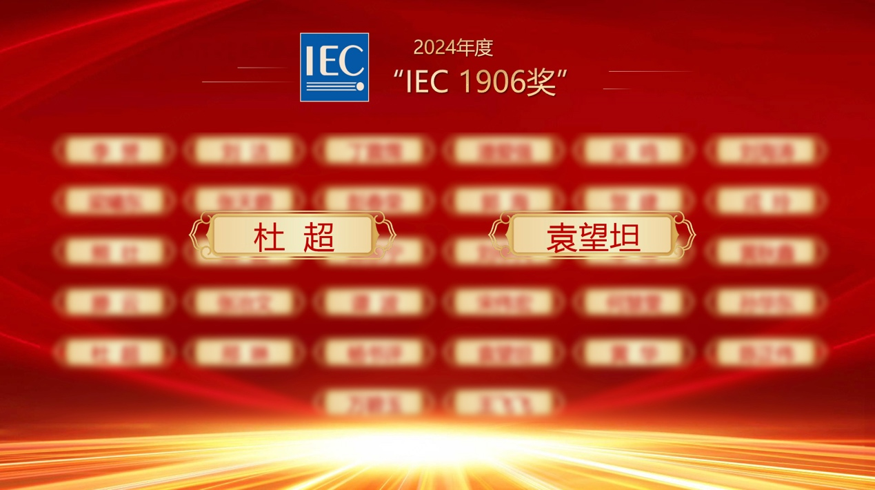 九号公司两位专家获2024年国际电工委员会“IEC 1906奖”