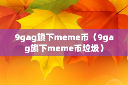 9gag旗下meme币（9gag旗下meme币垃圾）