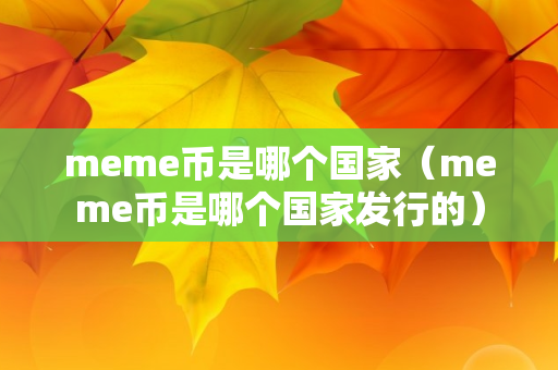 meme币是哪个国家（meme币是哪个国家发行的）