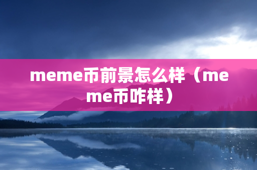 meme币前景怎么样（meme币咋样）