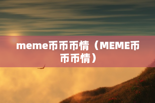 meme币币币情（MEME币币币情）