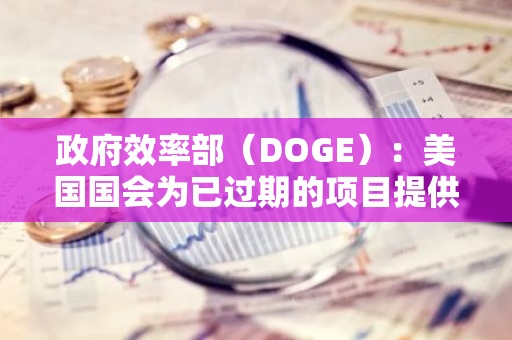 政府效率部（DOGE）：美国国会为已过期的项目提供5160亿美元